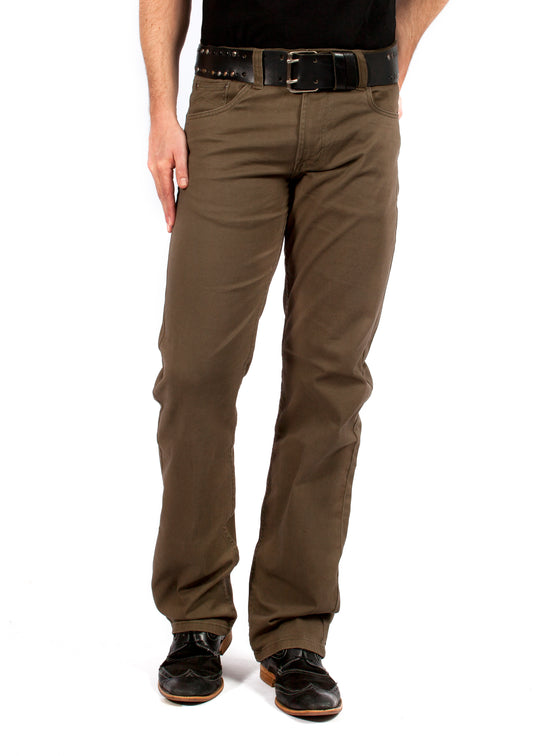 MASKOVICK heren Twill Clinton stretch Regular - Khaki