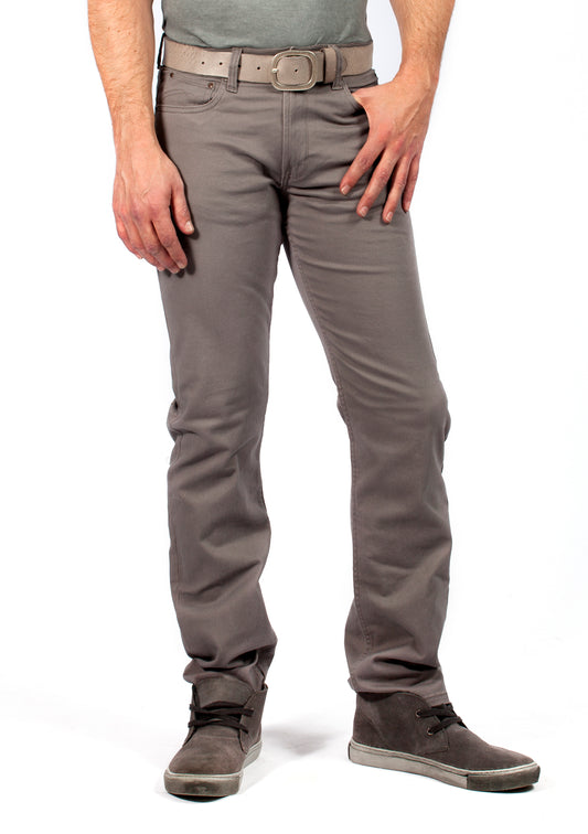 MASKOVICK heren Twill Clinton stretch Regular - Grey