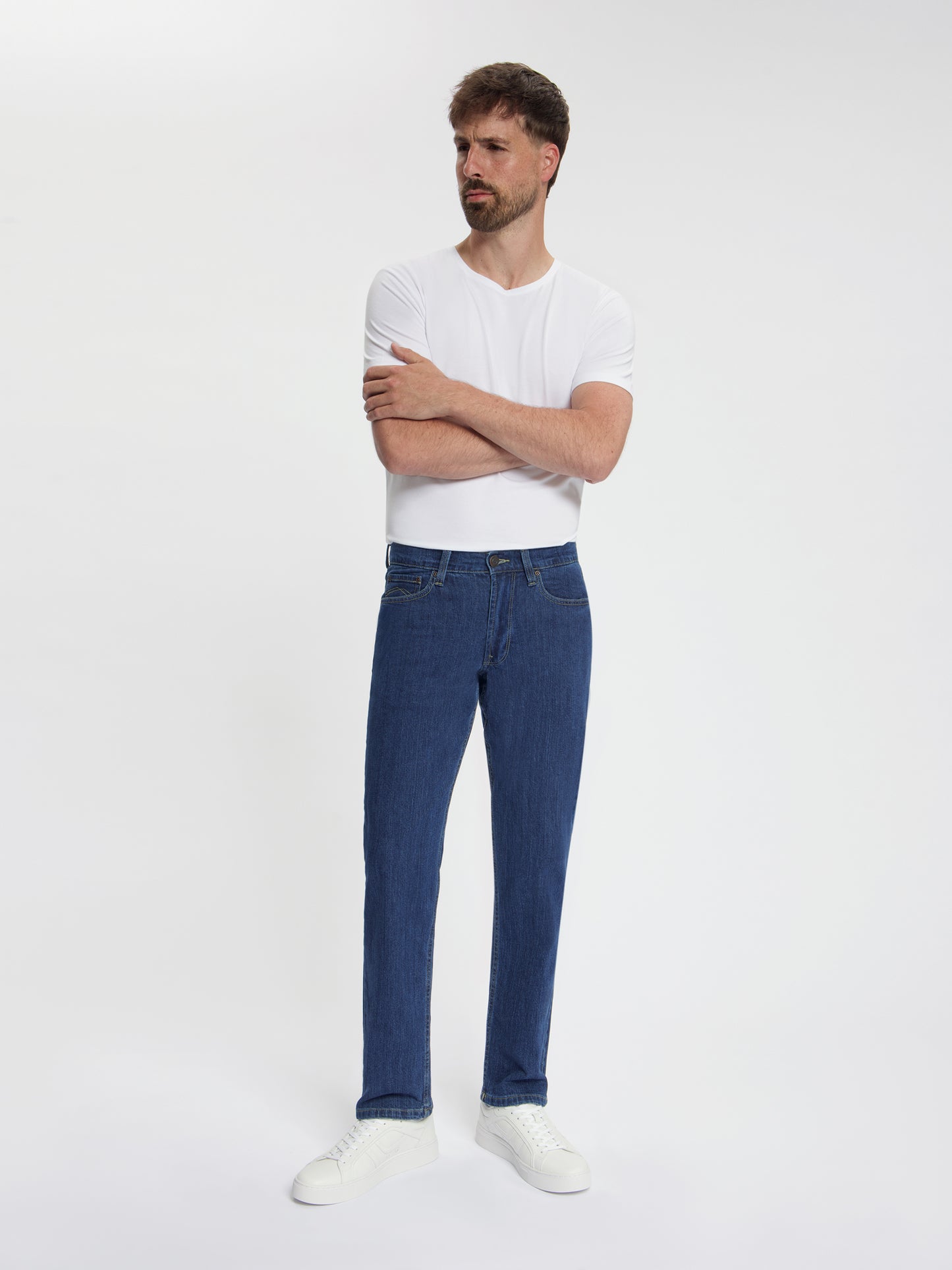 MASKOVICK - Heren Jeans - Clinton - Regular Fit - Stretch – Dark Stone