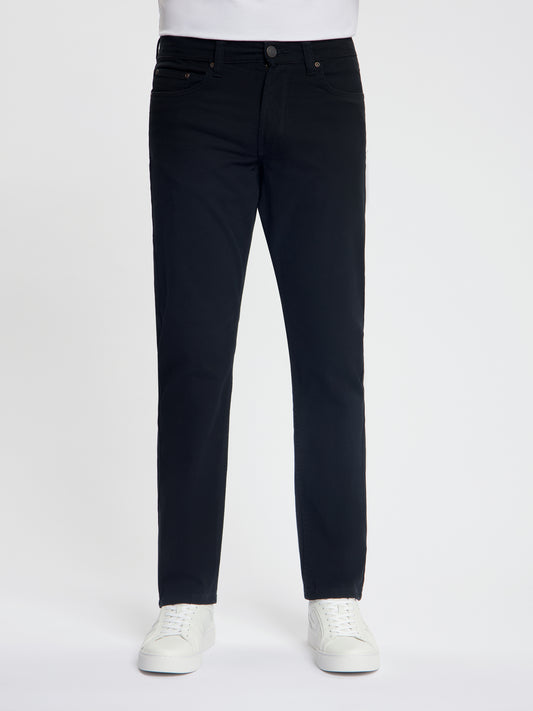 MASKOVICK - Clinton - Heren - Twill - Stretch Broek - Regular Fit - Black