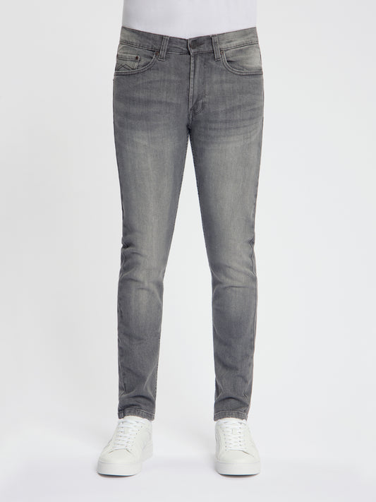 MASKOVICK - Milano - Slim Fit - Heren Jeans – Stretch - Denim Broek – Grey Used –
