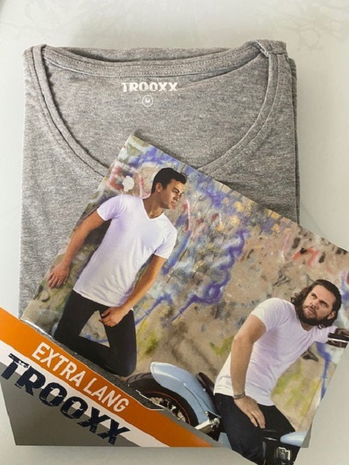 TROOXX heren T-shirt Round Neck - Extra Long - 6-pack