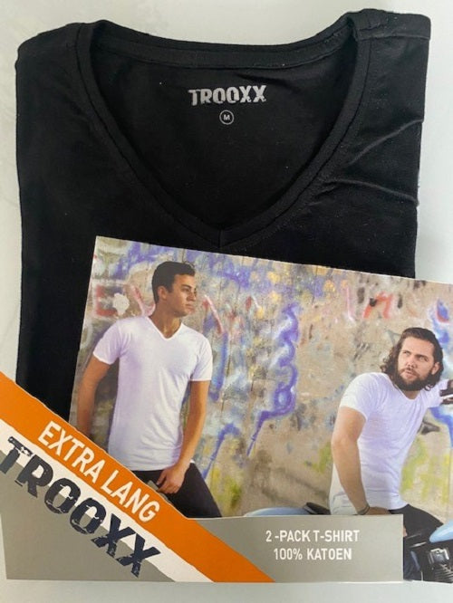 TROOXX heren T-shirt V-neck - Extra Lang - 6-pack