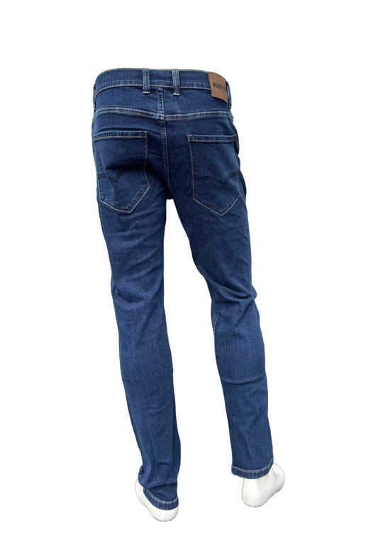 MASKOVICK heren jeans Milano stretch Slim Fit - Dark Stone