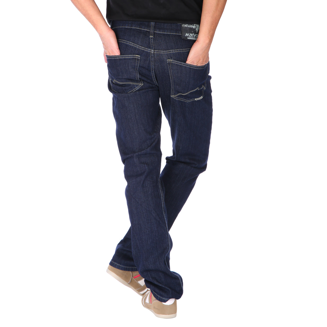 MASKOVICK - Heren Jeans - Clinton - Regular Fit - Stretch – Dark Rinsed