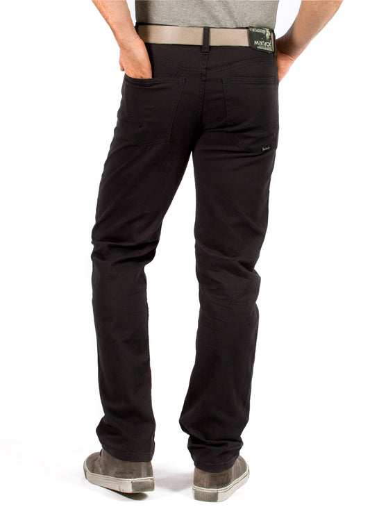 MASKOVICK heren Twill Clinton stretch Regular - Antraciet