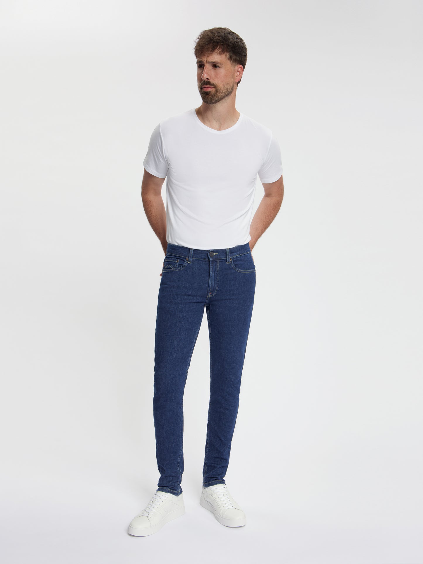 MASKOVICK - Milano - Slim Fit - Heren jeans  – Stretch - Denim Broek – Darkstone –