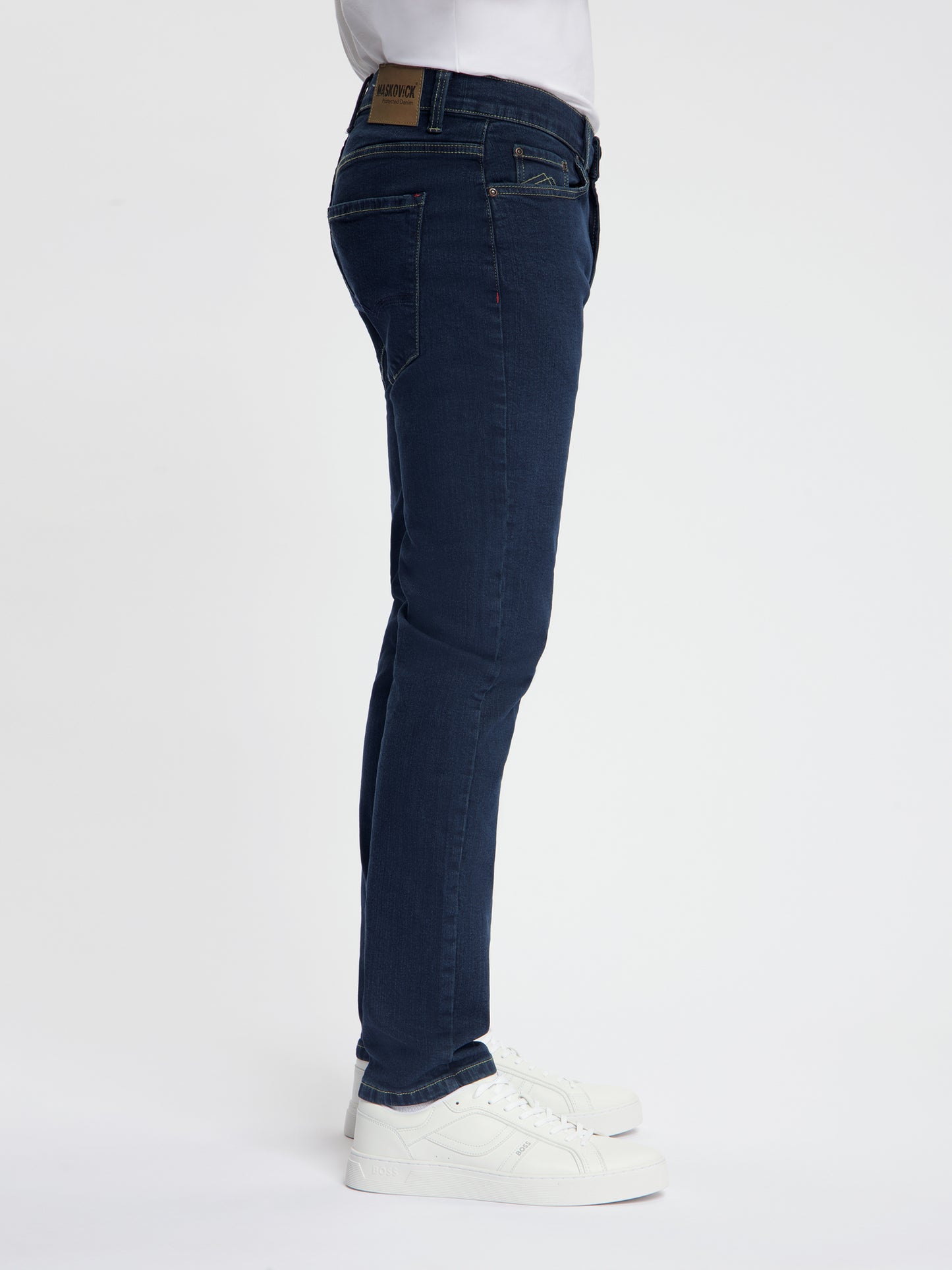 MASKOVICK - Milano - Slim Fit - Heren Jeans  – Stretch - Denim Broek – Blue Black –