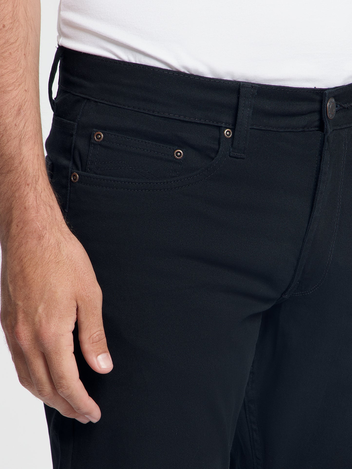 MASKOVICK - Clinton - Heren - Twill - Stretch Broek - Regular Fit - Black