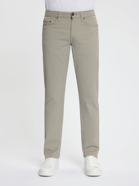 MASKOVICK - Clinton-  Heren - Twill - Stretch Broek - Regular Fit - Beige