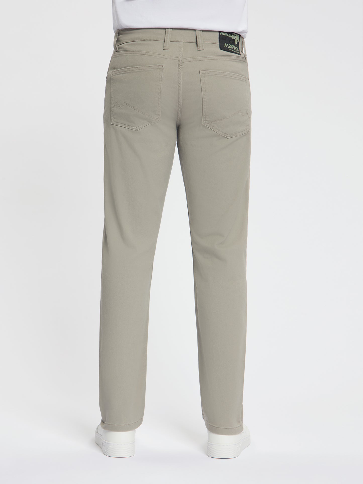 MASKOVICK - Clinton-  Heren - Twill - Stretch Broek - Regular Fit - Beige