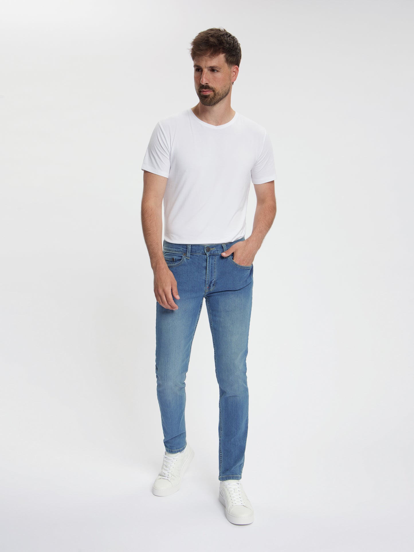 MASKOVICK - Milano - Slim Fit - Heren jeans – Stretch - Denim Broek – Medium Used  –
