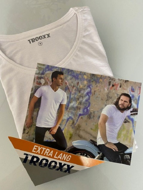 TROOXX heren T-shirt Round Neck - Extra Long - 6-pack